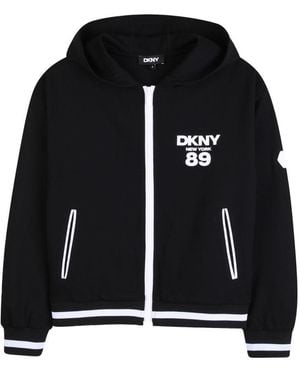 DKNY Cardigan Con Cappuccio - Black