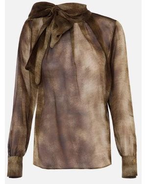 Elisabetta Franchi Voile camisa - Marrón