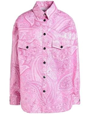 Etro Nylon gedrucktes Hemd - Pink