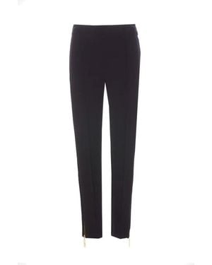 Elisabetta Franchi Slim Fit Zippered Hem Pants - Blue