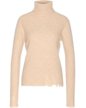 Uma Wang Jersey de cachemira con cuello en V - Blanco