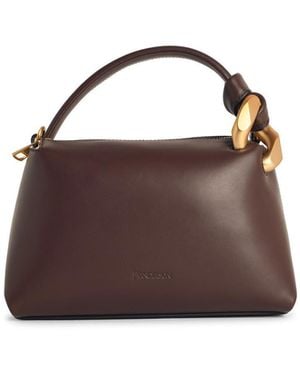 JW Anderson JW Anderson 'esquina' Pequeña bolsa de Lear Brown - Marrón