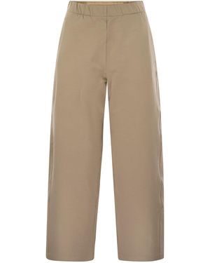 Max Mara Filovia Silk And Cotton Fleece Trousers - Natural