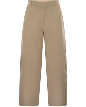 Max Mara Filovia Silk En Cotton Fleece Broek - Naturel