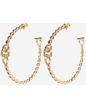 Ferragamo Messing-Hakenohrringe - Mettallic