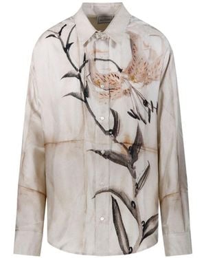 Pierre Louis Mascia Printed Silk Shirt - White
