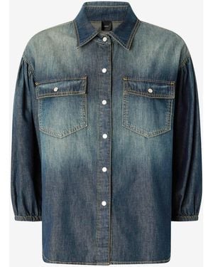 Pinko Shirt With Puff Sleeves - Blue