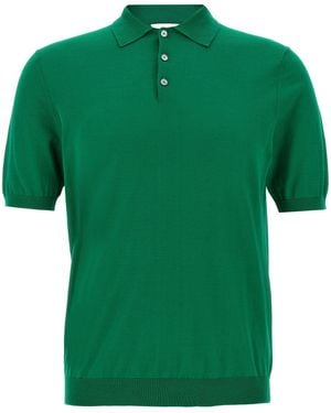 Ballantyne Ultralight Cotton Shirt Polo Verde-Uomo
