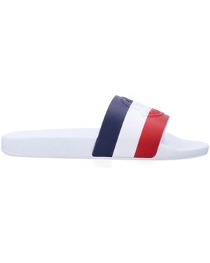 Moncler Scarpe Pianeggianti Bianche - Blu