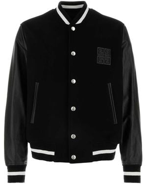 Givenchy Wool Blend Bomber Jacket in Black for Men | Lyst