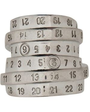 MM6 by Maison Margiela "minimale Numerieke" Ring - Wit