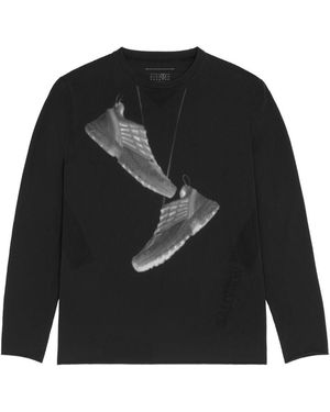 MM6 X SALOMON Gedrucktes T -Shirt - Schwarz