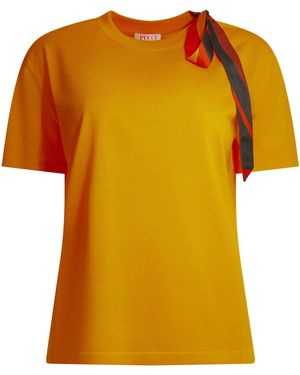 PUCCI Cotton Silk T-Shirt - Yellow