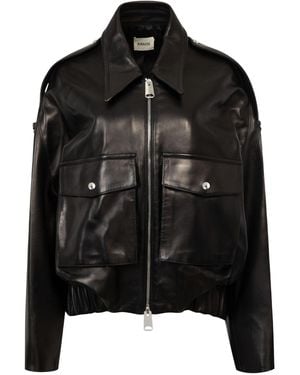 KHAITE Leather Jacket - Black