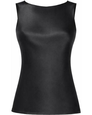 Nina Ricci Silk Draped Top - Black