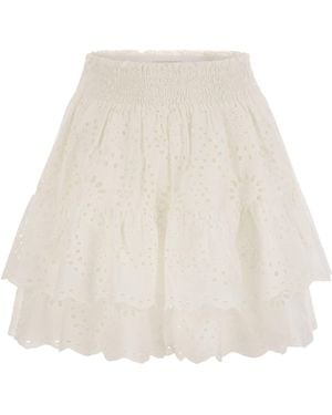 Mc2 Saint Barth Eivissa Miniskirt con volantes - Neutro