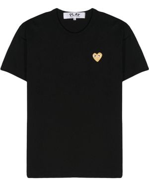 COMME DES GARÇONS PLAY U T Shirt Emblem Knit - Black