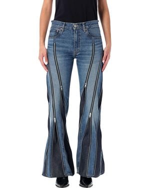 Junya Watanabe Zipped Denim Jeans - Blue