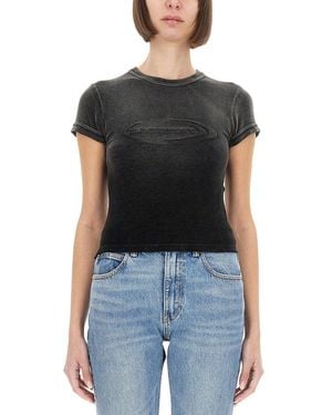T By Alexander Wang Slim Fit T-Shirt - Black