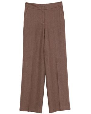 Via Masini 80 Linen Pants - Brown