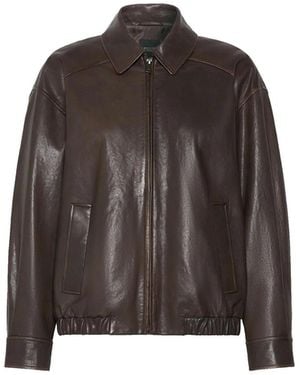 Weekend by Maxmara Weekend Cose Leather Jacket - Brown