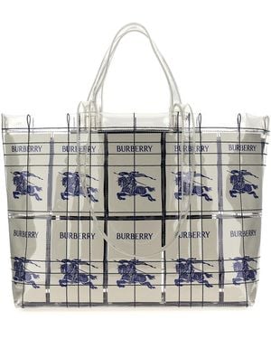 Burberry Borsa tote con etichette ekd - Bianco