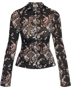 AVAVAV Spiky Printed Distressed Knit - Black