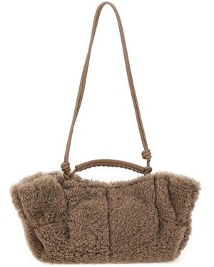 Hereu Hieru "Arta Curly" Mini -Tasche - Braun