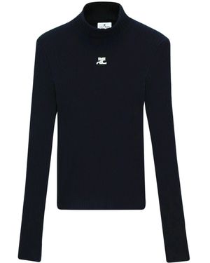 Courreges Gerippter Reedition Pullover - Natur