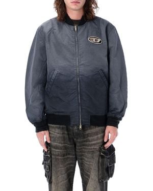 DIESEL Oversize Fit Bomber Jacket - Blue