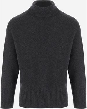 Giorgio Armani Jersey de cachemir con cuello alto de - Gris