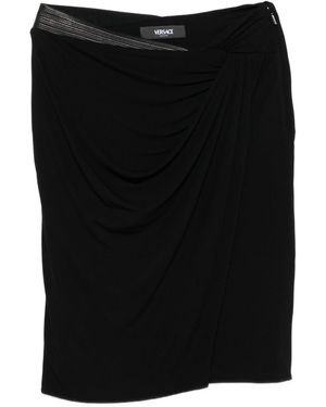 Versace Asymmetrical Jersey Skirt - Schwarz