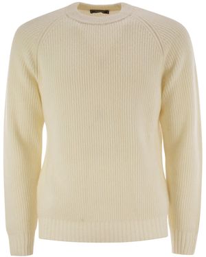 Peserico Reglan Sleeve Crew-Neck Sweater - Natural