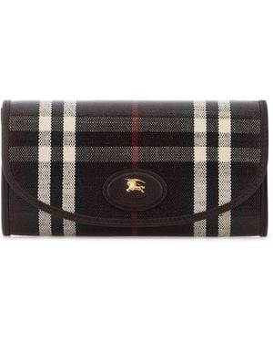 Burberry Printed Canvas Wallet - Grey