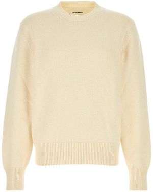 Jil Sander Ivory Cotton Jumper - Natural