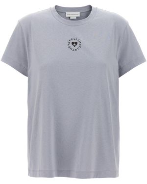 Stella McCartney Lovestruck Logo' T-Shirt - Grau
