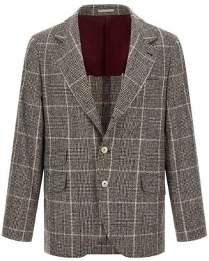 Brunello Cucinelli Wool Deconstructed Jacket - Brown
