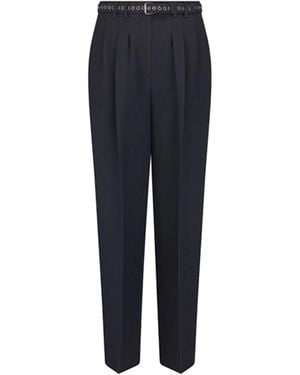 Dior Wool And Silk Pants - Blue