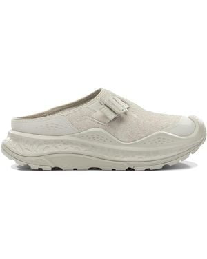 Hoka One One Leather Fabric Rubber Sandals - Grey