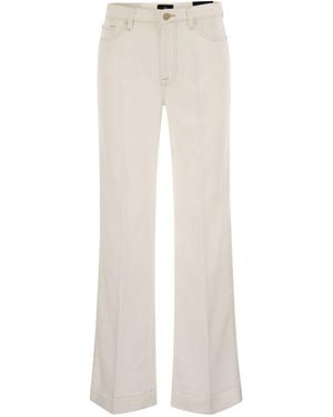 7 For All Mankind 7 Für alle Menschheit modernes Dojo maßgeschneidertes, mit hoher Taille ausgestellte Jeans - Weiß