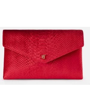 Elisabetta Franchi Velvet Shoulder Bag - Red