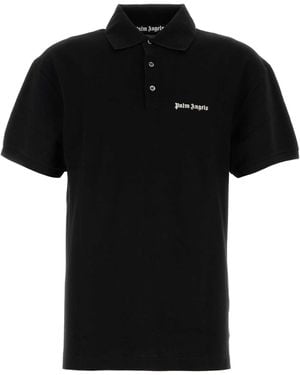 Palm Angels Piquet Polo Shirt - Black