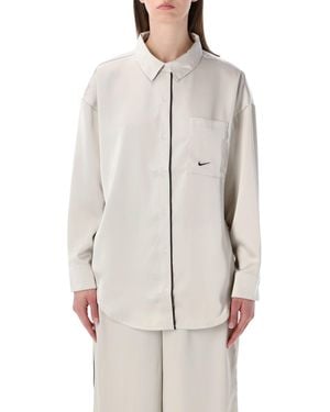 Nike Sportswear Satin Shirt - Grey