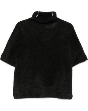 Soft Goat Cashmere Turtle-Neck Jumper - Black
