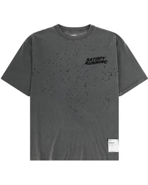 Satisfy T Shirt Con Logo - Gray