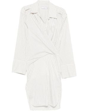 IRO Lazul Striped Cotton Dress - White