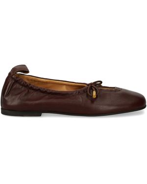 Alohas Rosalind Leather Ballet Flats - Brown