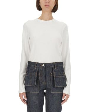 Helmut Lang Logo Crew Neck T-Shirt - White