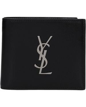 Saint Laurent Wallet Leather - Black