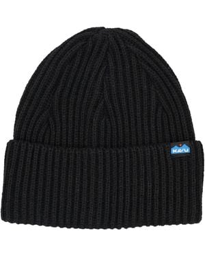 Kavu Ribbed Knit Cuffed Beanie - Black